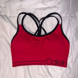 CK red sports bra *SOLD*
